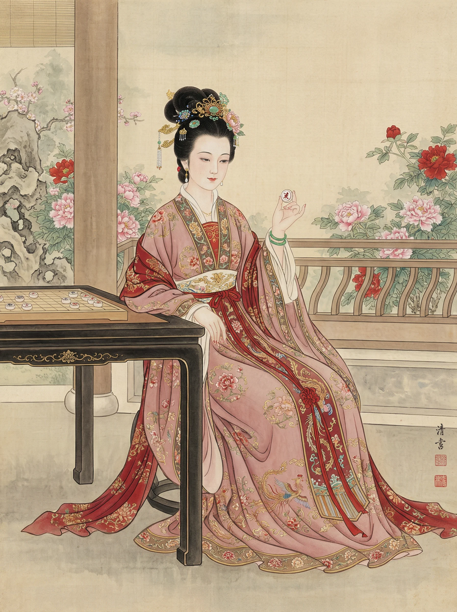 宫廷仕女弈棋图 - ev扑克 后宫佳丽